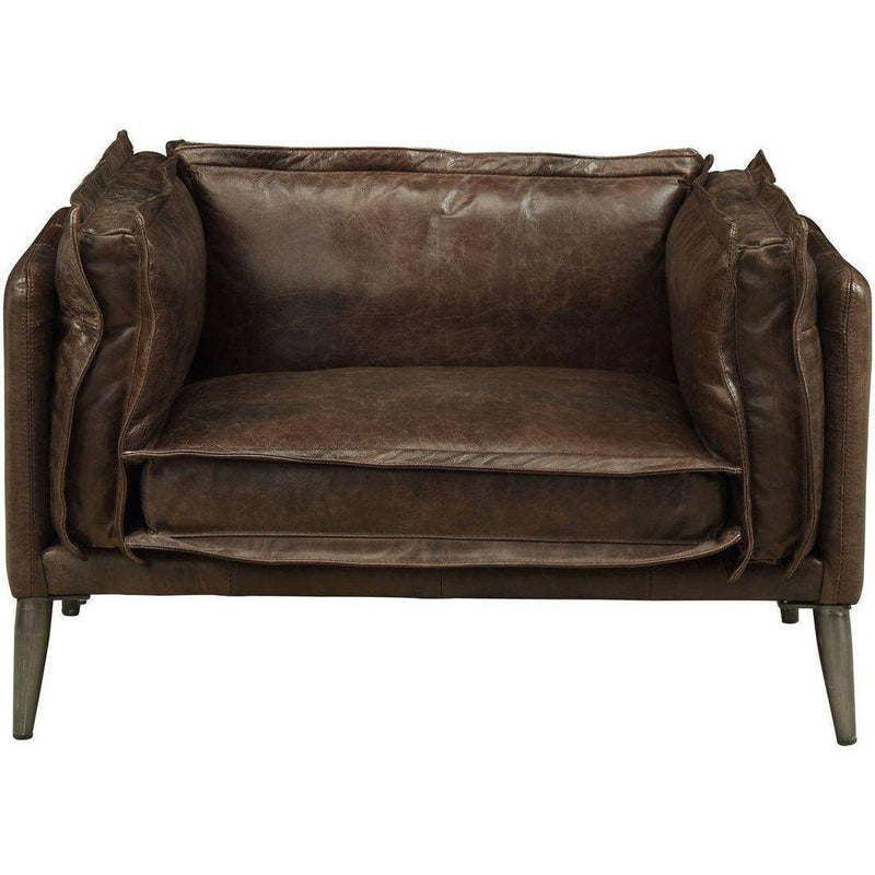 Acme Furniture Porchester Chair in Distress Chocolate 52482