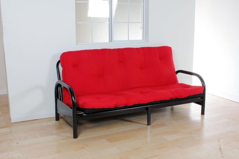 Nabila Red & Black Full Futon Mattress, 6"H