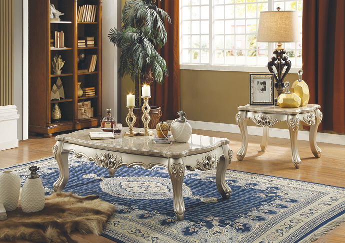 Ranita Marble & Champagne Coffee Table