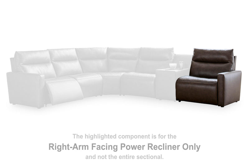 ModZ Power Reclining Sectional Loveseat with Audio Console